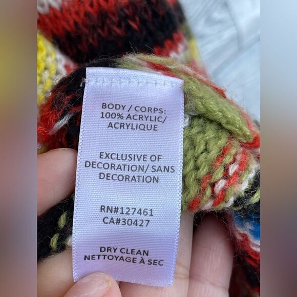 Wildfox Mohair Striped Mexican Blanket Cardigan Small Knit Colorful Small - Picture 9 of 11